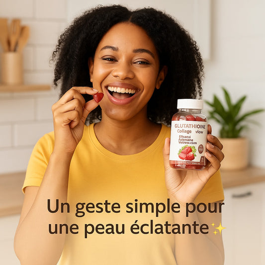 Glutathione collagen glow -Gummies éclaircissantes