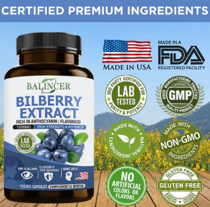 Bilberry extracty supplément