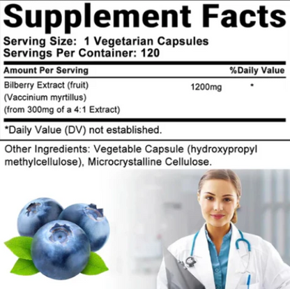 Bilberry extracty supplément